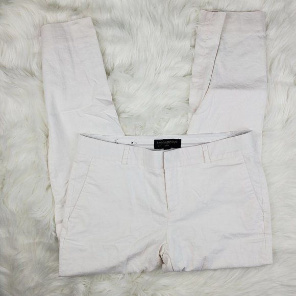 NWOT Banana Republic White Linen Tailor Ankle Pant - Picture 3 of 6